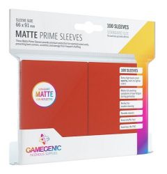 Matné obaly na karty PRIME – červené (100 ks) 66x91 mm