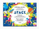 Space - Plakát omalovánka Space - Plakát omalovánka