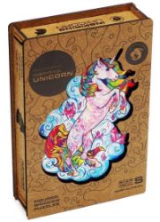 Unidragon dřevěné puzzle - Jednorožec velikost S