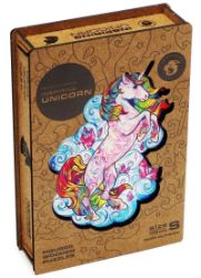 Unidragon dřevěné puzzle - Jednorožec velikost S - Puzzle Unidragon dřevěné puzzle - Jednorožec velikost S