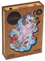 Unidragon dřevěné puzzle - Jednorožec velikost M Unidragon dřevěné puzzle - Jednorožec velikost M