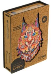 Unidragon dřevěné puzzle - Rys velikost M Unidragon dřevěné puzzle - Rys velikost M