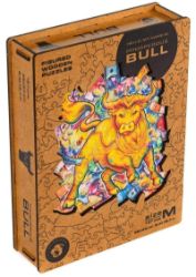 Unidragon dřevěné puzzle - Býk velikost M - Puzzle Unidragon dřevěné puzzle - Býk velikost M