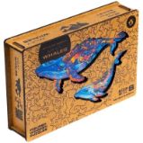Unidragon dřevěné puzzle - Velryby velikost S - Puzzle Unidragon dřevěné puzzle - Velryby velikost S