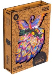 Unidragon dřevěné puzzle - Páv velikost M - Puzzle Unidragon dřevěné puzzle - Páv velikost M