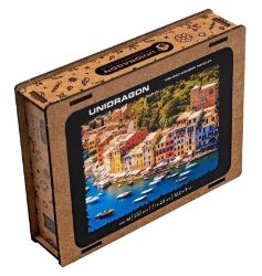 Unidragon dřevěné puzzle - Italská riviéra velikost M - Puzzle Unidragon dřevěné puzzle - Italská riviéra velikost M