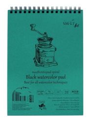Blok na spirále #authenticpad Akvarel, A4, 20l., 300g/m2, černá Blok na spirále #authenticpad Akvarel, A4, 20l., 300g/m2, černá