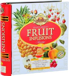 BASILUR Fruit Infusions Book Fruity Delight plech 32x1,8g - Čaje, káva, čokoláda BASILUR Fruit Infusions Book Fruity Delight plech 32x1,8g