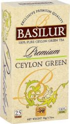 BASILUR Premium Ceylon Green nepřebal 25x2g - Čaje, káva, čokoláda BASILUR Premium Ceylon Green nepřebal 25x2g
