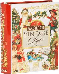 BASILUR Book Vintage Pyramid malý plech 5x2g - Čaje, káva, čokoláda BASILUR Book Vintage Pyramid malá pyramidové sáčky 5x2g