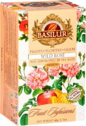 BASILUR Fruit Wild Rose přebal 20x2g - Čaje, káva, čokoláda BASILUR Fruit Wild Rose přebal 20x2g