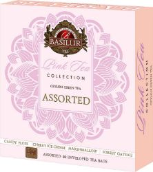BASILUR Gift Pink Tea Assorted přebal 40 gastro sáčků - Čaje, káva, čokoláda BASILUR Gift Pink Tea Assorted přebal 40 gastro sáčků