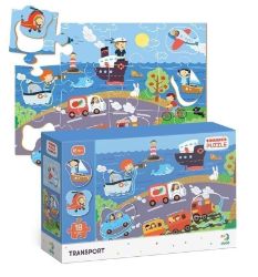Dodo Puzzle s tříděním obrázků Transport 18 dílků - Puzzle pro nejmenší Dodo Puzzle s tříděním obrázků Transport 18 dílků