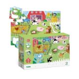 Dodo Puzzle s tříděním obrázků Farma 18 dílků - Puzzle pro nejmenší Dodo Puzzle s tříděním obrázků Farma 18 dílků