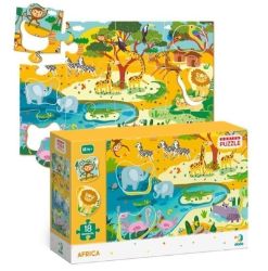 Dodo Puzzle s tříděním obrázků Afrika 18 dílků Dodo Puzzle s tříděním obrázků Afrika 18 dílků