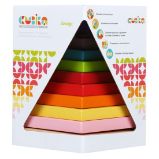 Barevná pyramida: dřevěná skládačka 9 dílů Barevná pyramida: dřevěná skládačka 9 dílů