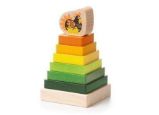 CUBIKA 15276 Barevná pyramida se slepičkou - dřevěná skládačka 8 dílů - Dřevěné stavebnice a hry CUBIKA 15276 Barevná pyramida se slepičkou - dřevěná skládačka 8 dílů