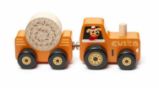 CUBIKA 15351 Traktor s vlekem - dřevěná skládačka s magnetem 3 díly CUBIKA 15351 Traktor s vlekem - dřevěná skládačka s magnetem 3 díly