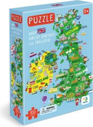 Puzzle Mapa Velké Británie a Severního Irska 100 dílků - Puzzle Puzzle Mapa Velké Británie a Severního Irska