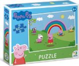 Puzzle Prasátko Peppa: Duhové radovánky 60 dílků - Puzzle Puzzle Prasátko Peppa Duhové radovánky