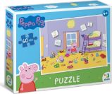 Puzzle Prasátko Peppa: Hrátky v pokojíčku 60 dílků - Puzzle Puzzle Prasátko Peppa Hrátky v pokojíčku