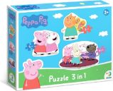 Puzzle Prasátko Peppa: Kamarádi 3v1 (2,3,4 dílků) - Puzzle Puzzle Prasátko Peppa Kamarádi 3v1