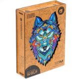 UNIDRAGON dřevěné puzzle - Vlk, velikost M (25x33cm) - Dětské puzzle UNIDRAGON dřevěné puzzle - Vlk, velikost M (25x33cm)