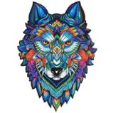 Unidragon dřevěné puzzle - Vlk velikost L Unidragon dřevěné puzzle - Vlk velikost L