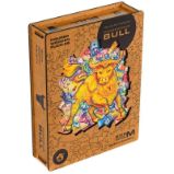 UNIDRAGON dřevěné puzzle - Býk, velikost M (25x29cm) - Dětské puzzle UNIDRAGON dřevěné puzzle BÝK velikost M (25x29cm)