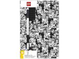 LEGO® Stationery Zápisník A5 s černým perem - Minifigure Brick LEGO® Stationery Zápisník A5 s černým perem - Minifigure Brick