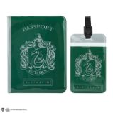 Harry Potter set Pouzdro na pas a visačka na kufr - Zmijozel - Pro fanoušky Harry Potter set Pouzdro na pas a visačka na kufr - Zmijozel
