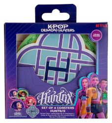 KPop Demon Hunters Sada podtácků - Huntr/X (4 kusy)