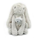 Ptipotos Plyšový králík Toudou šedý (máma s miminkem) 24 cm