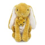 Ptipotos Plyšový králík Toudou hořčicový (máma s miminkem) 24 cm Ptipotos Plyšový králík Toudou hořčicový (máma s miminkem) 24 cm