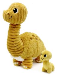 PTIPOTOS Plyšový diplodocus Marcus hořčicový - máma s miminkem - Plyšové hračky PTIPOTOS Plyšový diplodocus Marcus hořčicový - máma s miminkem