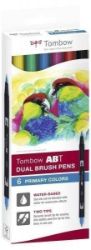 Tombow ABT Dual Pen Brush Sada oboustranných štětcových fixů - Primary colours 6 ks - Psací potřeby pro školáky a studenty Tombow ABT Dual Pen Brush Sada oboustranných štětcových fixů - Primary colours 6 ks