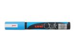 UNI Křídový popisovač PWE-5M 1,8 - 2,5 mm - světle modrý - Zvýrazňovače a popisovače do školy PWE-5M křídový popisovač UNI Chalk Marker sv. modrý