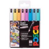 Posca Sada akrylových popisovačů 0,7 mm - pastelové barvy 8 ks - Fixy Posca Sada akrylových popisovačů 0,7 mm - pastelové barvy 8 ks