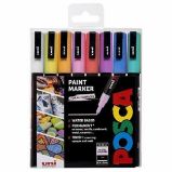 Posca Sada akrylových popisovačů 0,9-1,3 mm - pastelové barvy 8 ks Posca Sada akrylových popisovačů 0,9-1,3 mm - pastelové barvy 8 ks