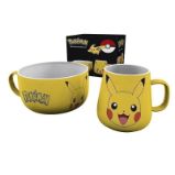 Snídaňový set Pokémon - Pikachu (hrnek + miska)