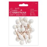 Docrafts dekorativní bobule bílé matné 24 ks - Home deco Docrafts dekorativní bobule bílé matné 24 ks