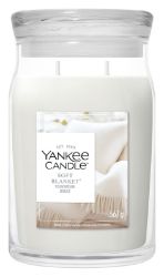 YANKEE CANDLE Soft Blanket svíčka 567g / 2 knoty (Signature velký) - Home deco YC.Signature sklo velké 2knoty/Soft Blanket