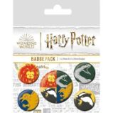 Harry Potter Koleje - set odznaků - Pro fanoušky Set odznaků Harry Potter