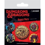 Dungeons and Dragons - set odznaků - Pro fanoušky Dungeons and Dragons - set odznaků