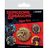 Dungeons and Dragons - set odznaků - Pro fanoušky Dungeons and Dragons - set odznaků