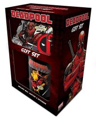 Dárkový set Deadpool - hrnek, klíčenka, tácek