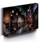 Harry Potter Obraz LED svítící 30x40 cm - Příčná ulice - Pro fanoušky Harry Potter obraz LED svítící 30x40 cm - Příčná ulice