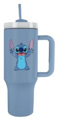 Lilo a Stitch cestovní hrnek s brčkem modrý