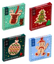 Dekorace - DIY vánoční ozdoba vyšívání Festive Friends - Kreativní sady a materiály Dekorace - DIY vánoční ozdoba vyšívání Festive Friends
