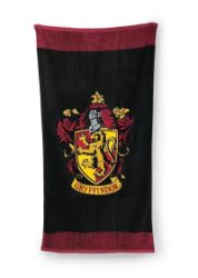 Harry Potter Osuška 75x150 cm - Nebelvír černý - Pro fanoušky Harry Potter Osuška 75x150 cm - Nebelvír černý